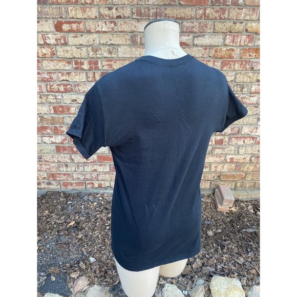 Queen Adam Lambert Shirt Small Unisex?  Black Short Sleeve Concert Red Foil EUC - Picture 2 of 3